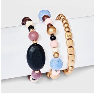 ⭐️ Semi-Precious Lepidolite and Aventurine Stretch Bracelet Set